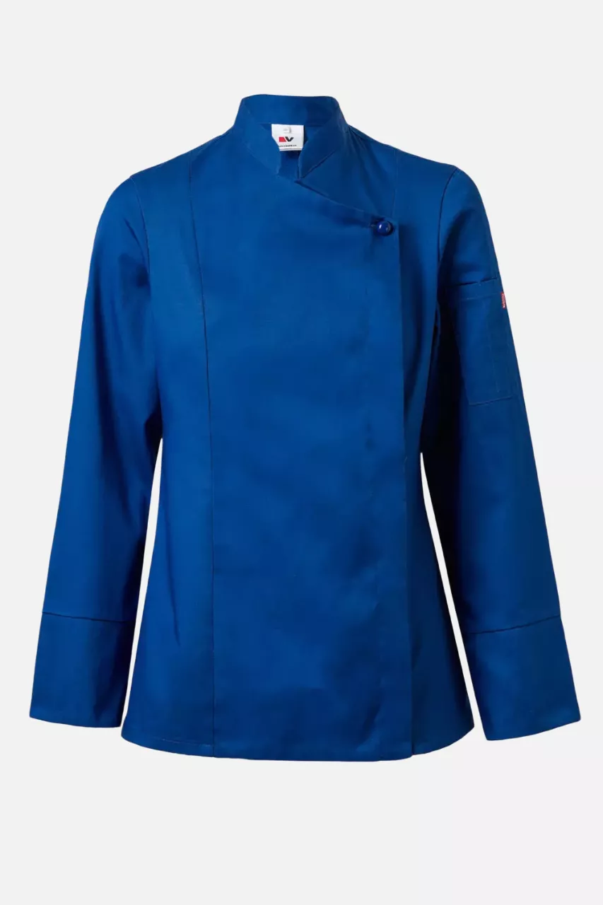 Velilla 405203TC-62, Long Sleeved Chef Jacket, Ultramarine Blue, image 1, gallery thumbnail