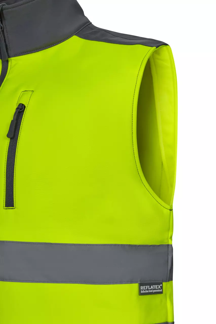 Velilla 305906-08-20, High-Vis Vest, Grey/Hi-Vis Yellow, image 5, gallery thumbnail