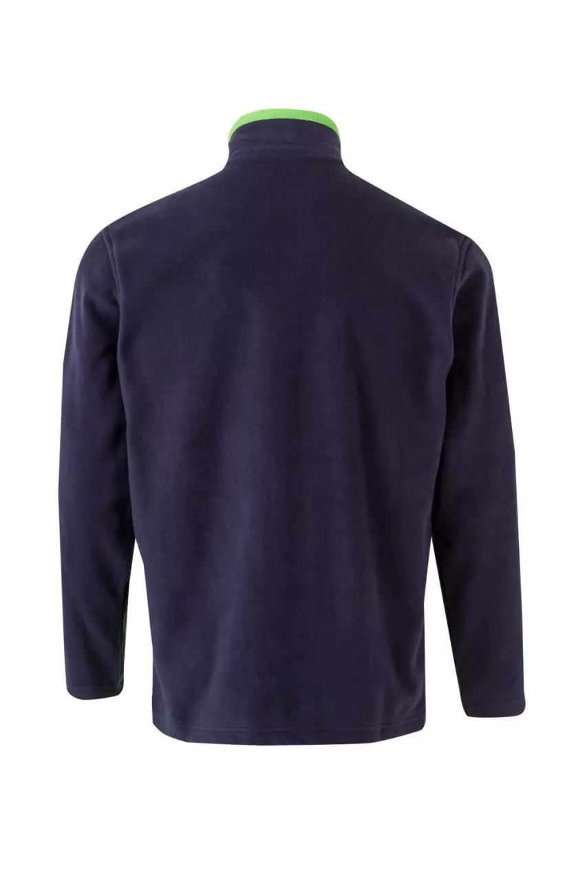 Velilla 201504-61-25, Fleece Jacket, Navy Blue/Lime Green, image 3, gallery thumbnail