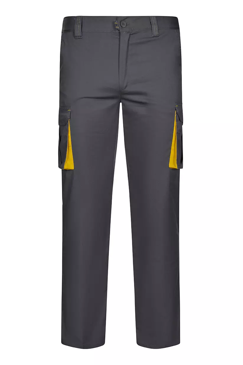 Velilla 103024S-08-17, Work Trousers, Grey/Yellow, image 1