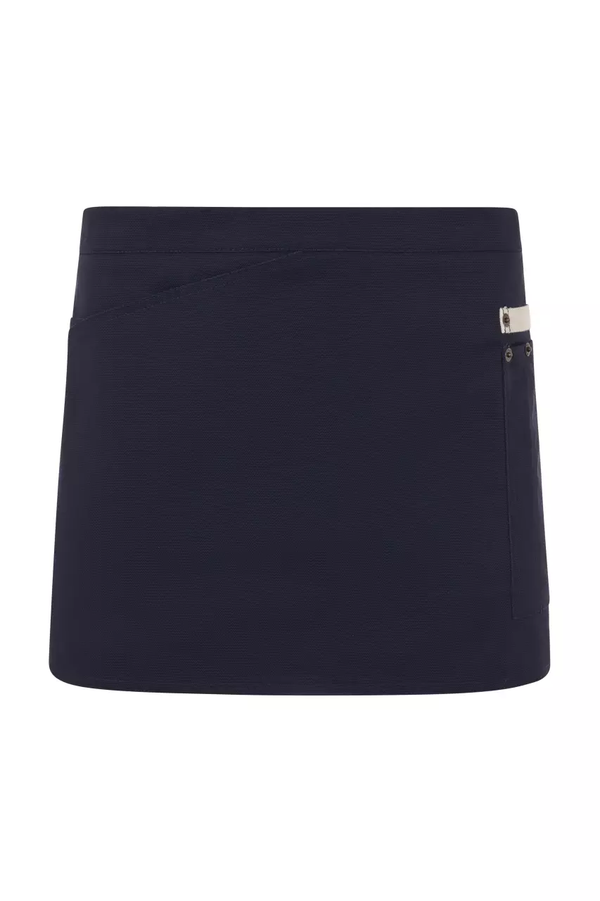 Velilla Work Apron, Navy Blue/Ivory