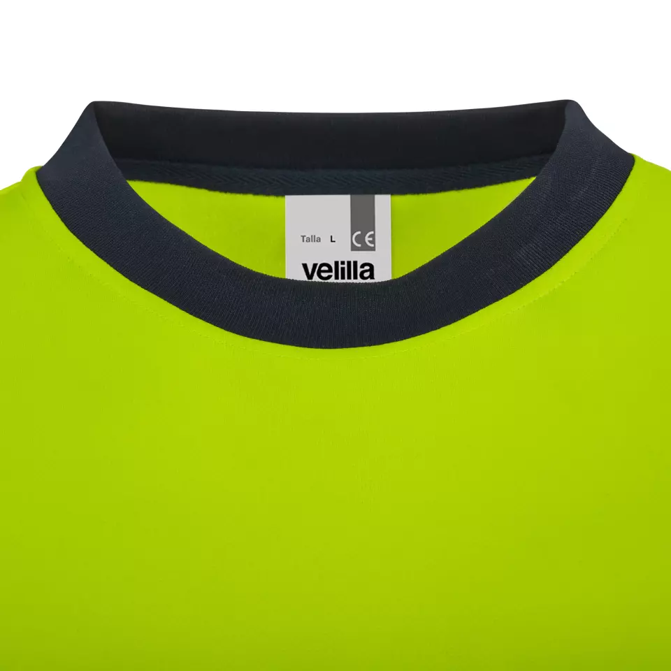 Velilla 305635-61-20-2, Warnschutz-Langarm-T-Shirt, Größe 4XL/5XL, Marineblau/Warngelb, image 2, gallery thumbnail