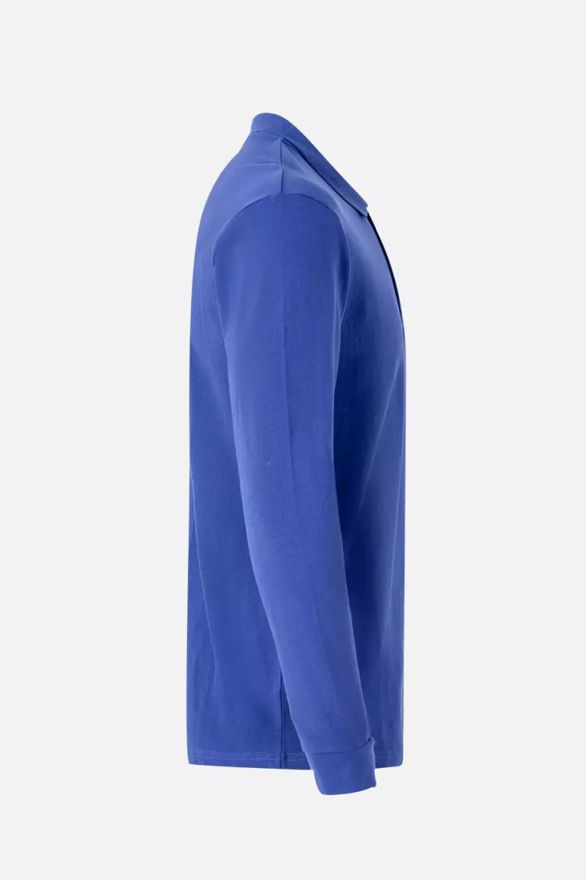 Velilla 105503-09, Long Sleeved Polo Shirt, Royal Blue, image 2, gallery thumbnail