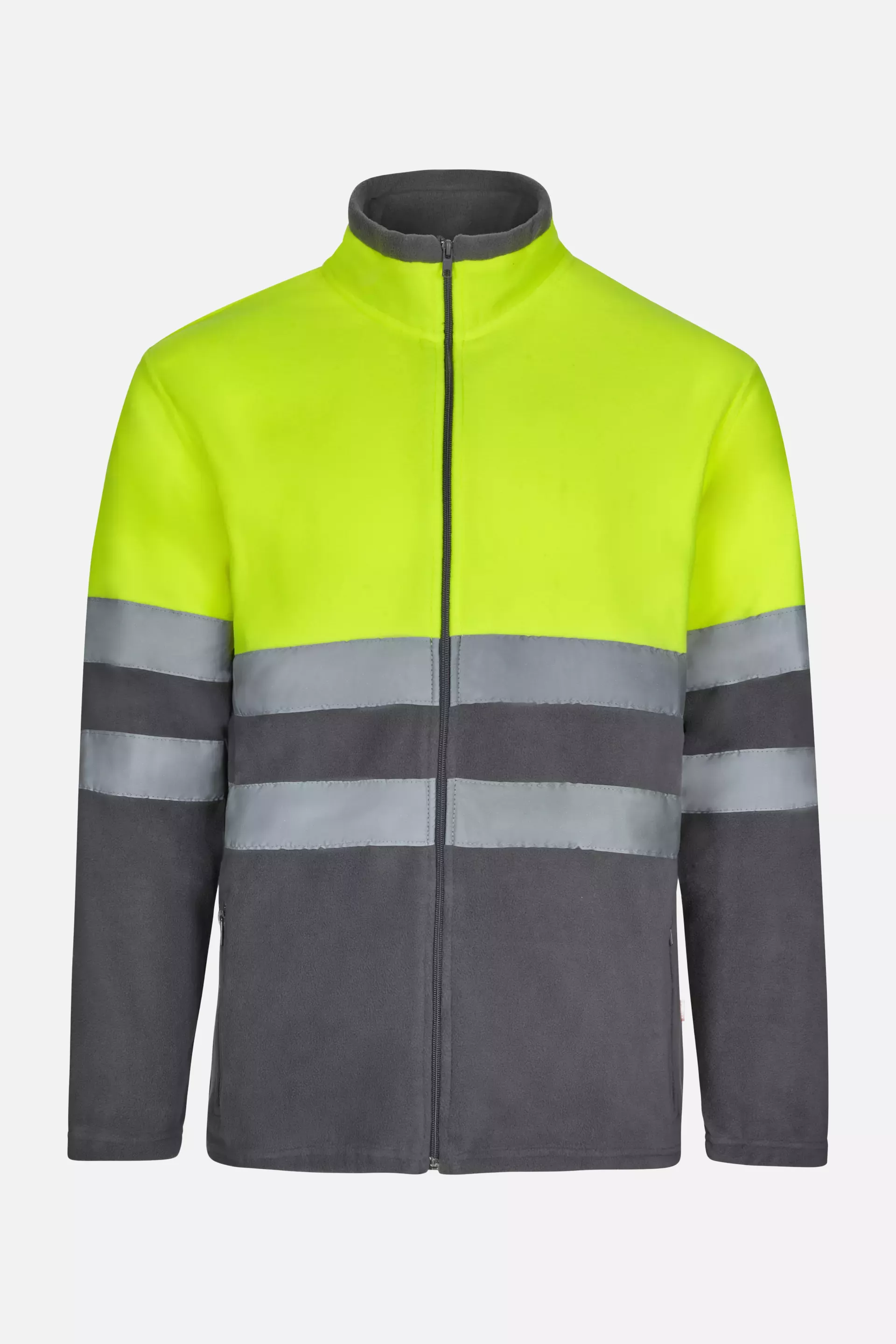 Velilla 301503-08-20, High-Vis Fleece Jacket, Grey/Hi-Vis Yellow, image 1