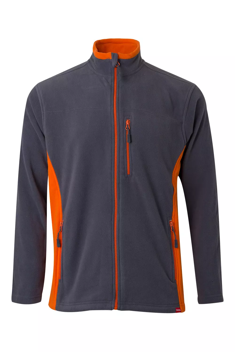 Velilla 201504-08-16, Fleece Jacket, Grey/Orange