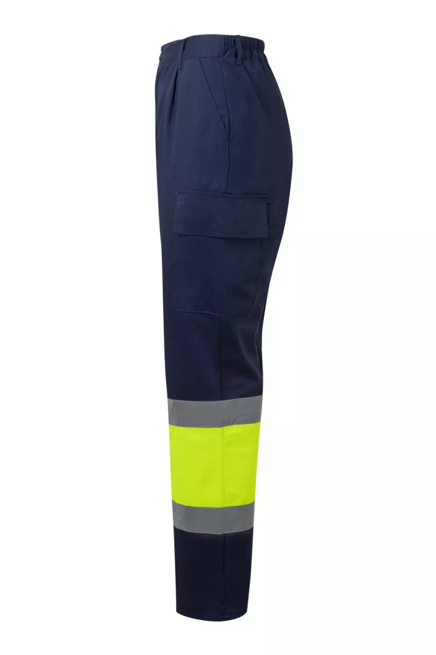 Velilla 303003-01-20, Warnschutz-Arbeitshose, Marineblau/Warngelb, image 6, gallery thumbnail
