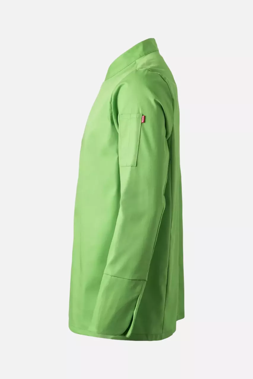 Velilla 405202TC-25, Long Sleeved Chef Jacket, Lime Green, image 3, gallery thumbnail