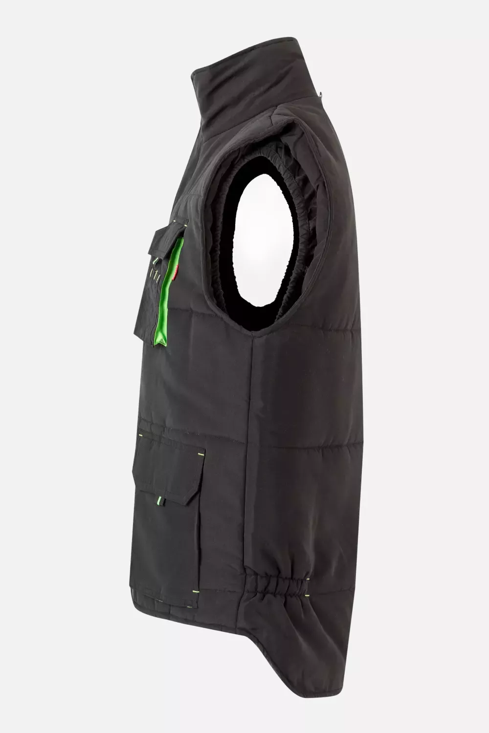 Velilla 205902-00-25, Padded Work Vest, Black/Lime Green, image 4
