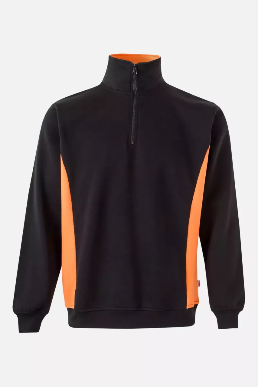 Velilla 105704-00-16, Arbeitssweatshirt, Schwarz/Orange, image 1, gallery thumbnail