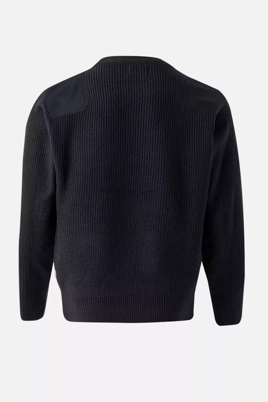 Velilla 100-01, Work Sweater, Marine Blue, image 4, gallery thumbnail