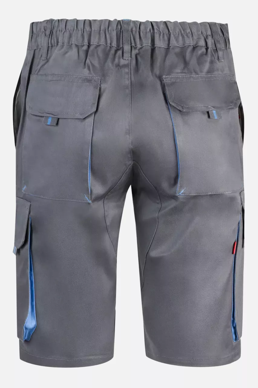 Velilla 103007-08-05, Work Shorts, Grey/Sky Blue, image 4, gallery thumbnail