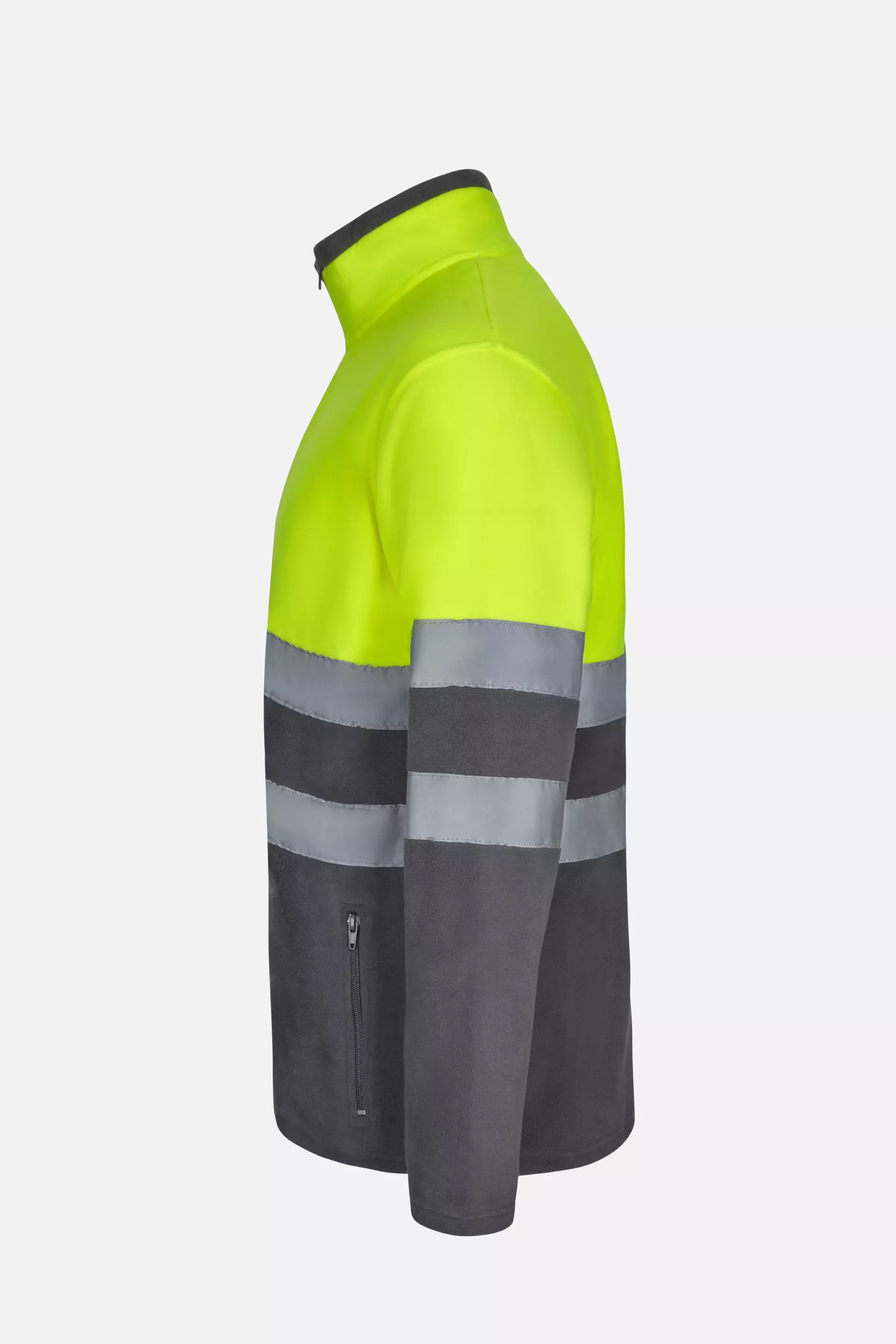 Velilla 301503-08-20, High-Vis Fleece Jacket, Grey/Hi-Vis Yellow, image 3