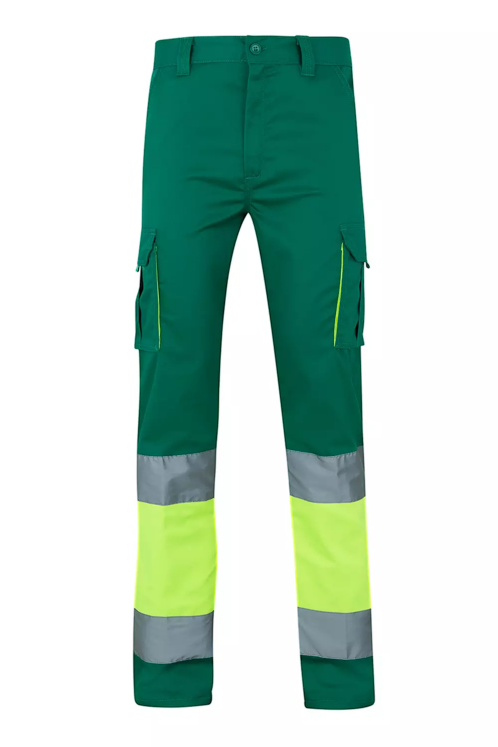 Velilla 303002S-02-20-2, High-Vis Work Trousers, Size 4XL/5XL, Green/Hi-Vis Yellow