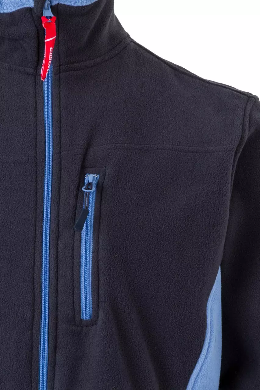 Velilla 201504-61-05, Fleece Jacket, Navy Blue/Sky Blue, image 3, gallery thumbnail