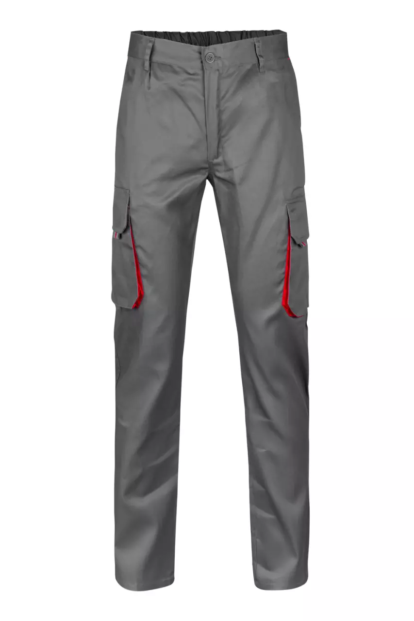 Velilla 103004-08-12, Work Trousers, Grey/Red, image 1, gallery thumbnail