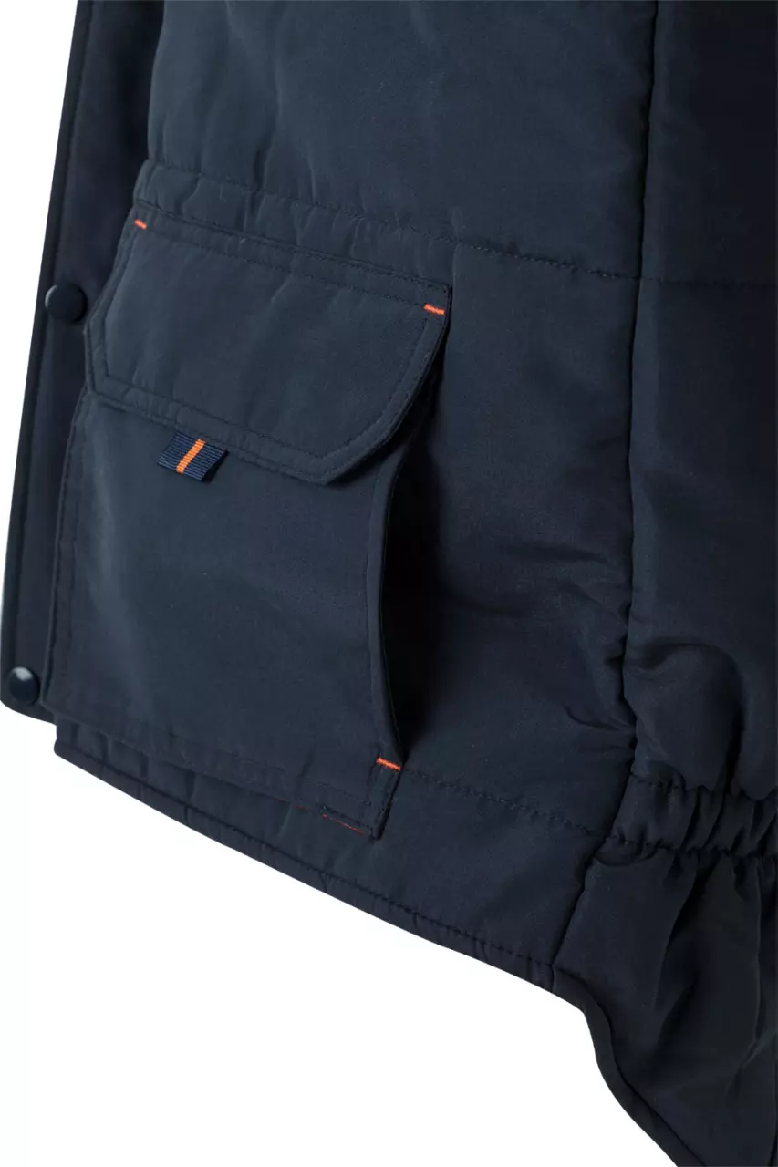 Velilla 205902-61-16, Padded Work Vest, Navy Blue/Orange, image 2, gallery thumbnail