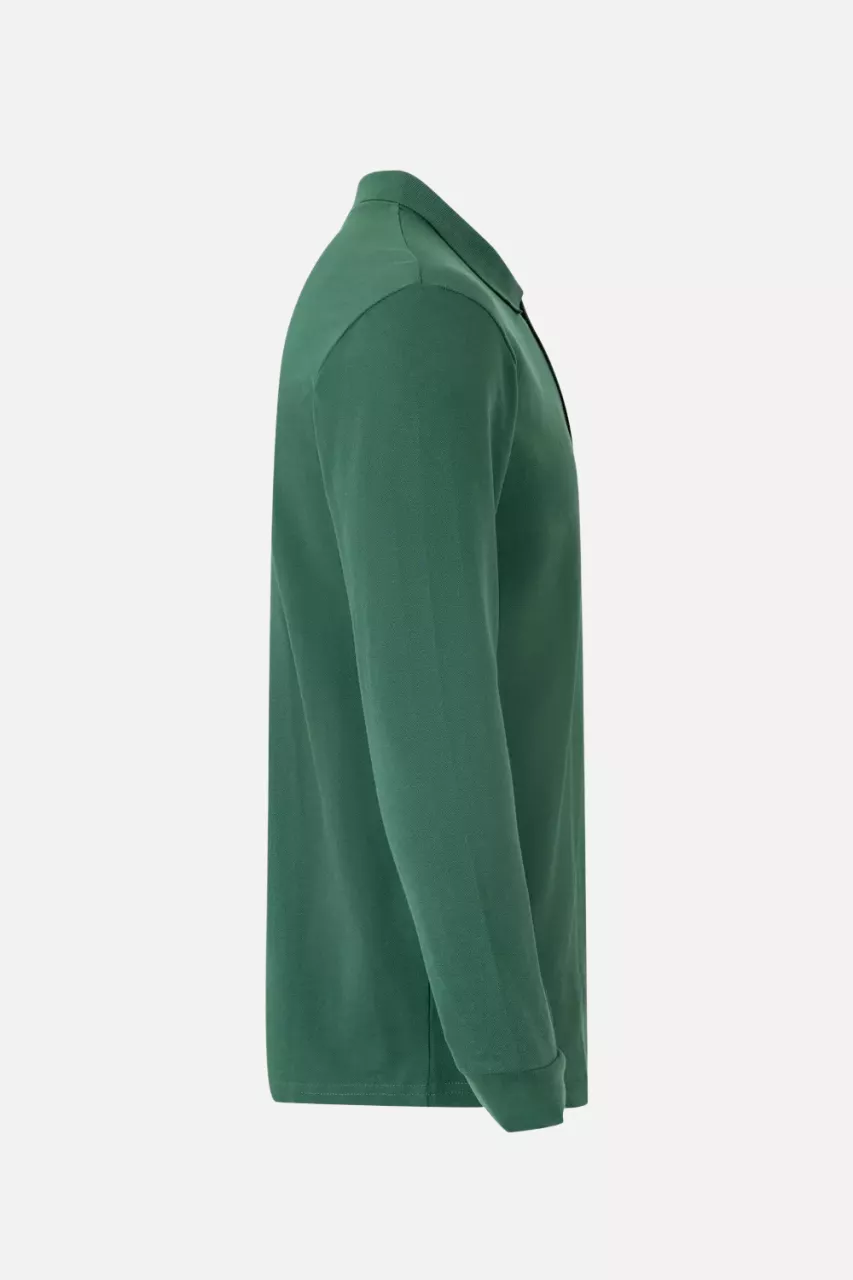 Velilla 105503-04, Long Sleeved Polo Shirt, Forest Green, image 2, gallery thumbnail