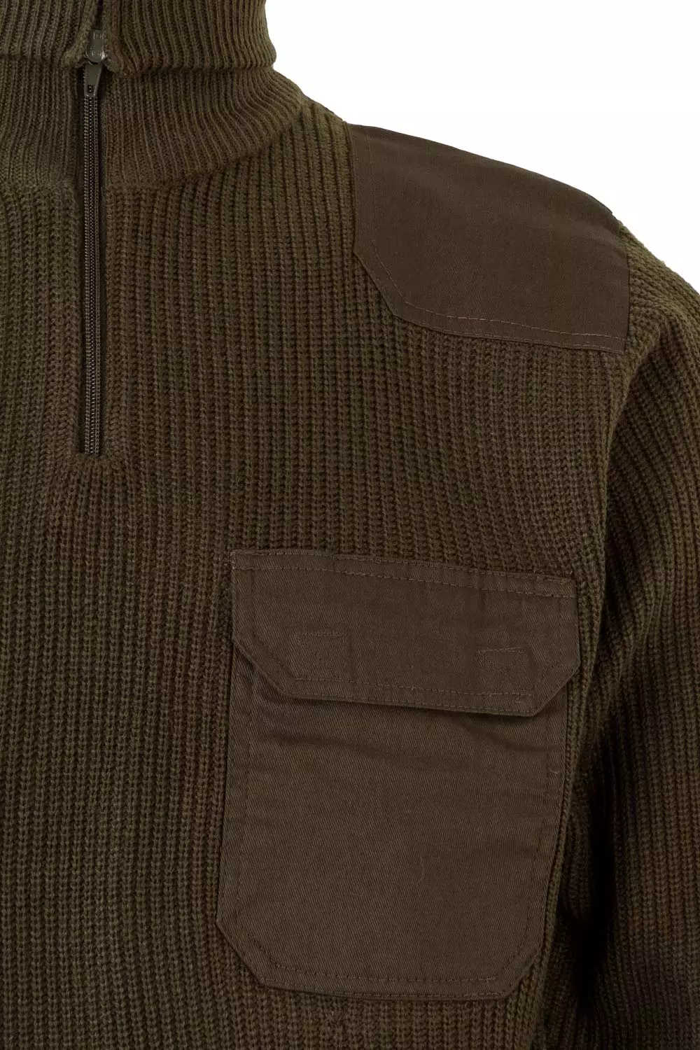 Velilla 101-03, Work Sweater, Khaki Green, image 3