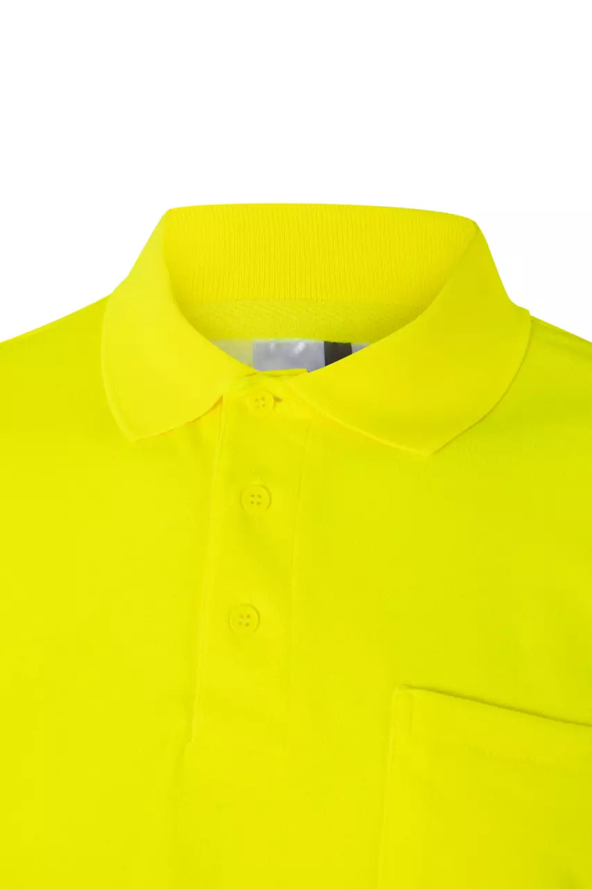 Velilla 305522-20, High-Vis Short Sleeve Polo Shirt, Hi-Vis Yellow, image 3, gallery thumbnail