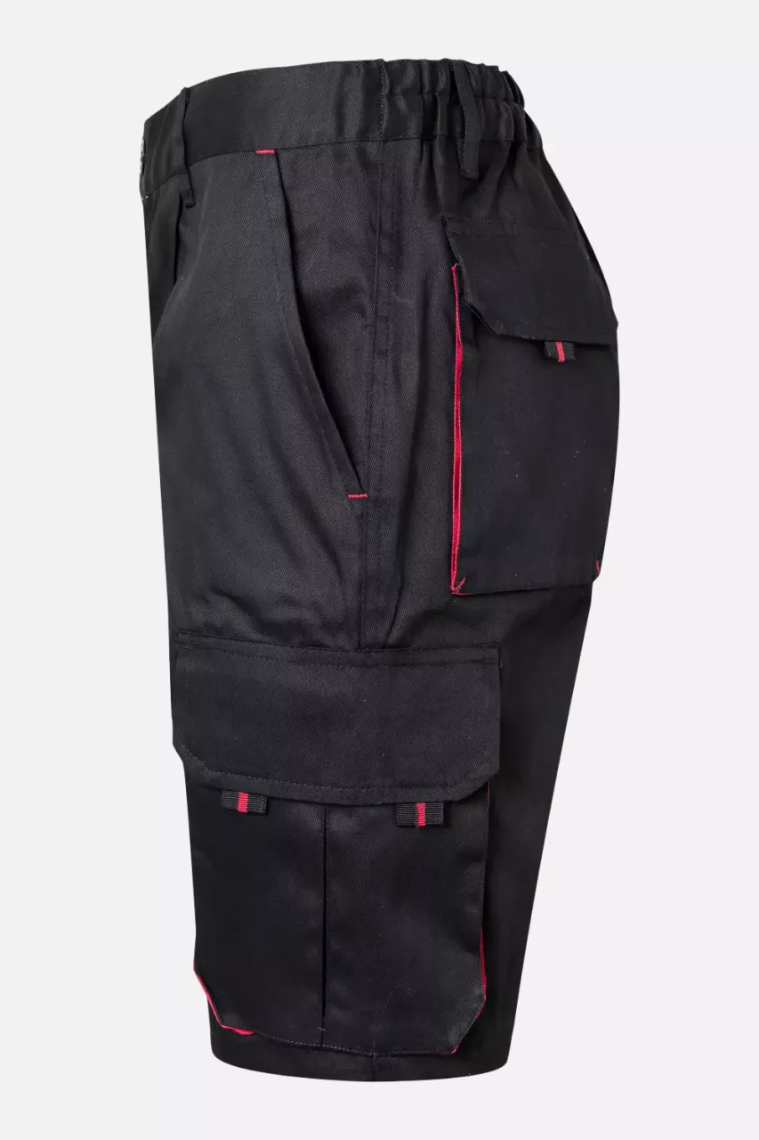 Velilla 103007-00-12, Work Shorts, Black/Red, image 5, gallery thumbnail