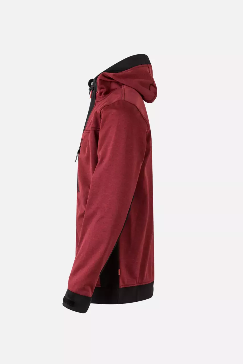 Velilla 206007-77-00, Work Jacket, Heather Maroon/Black, image 2, gallery thumbnail