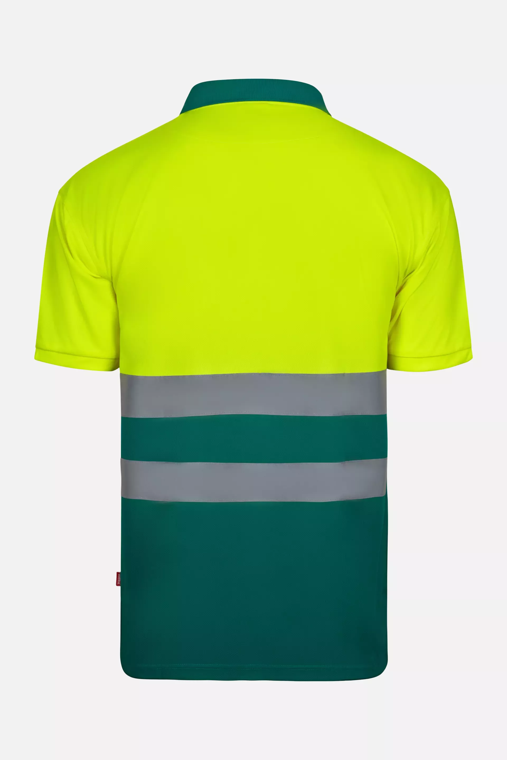 Velilla 305504-02-20, High-Vis Short Sleeve Polo Shirt, Green/Hi-Vis Yellow, image 3