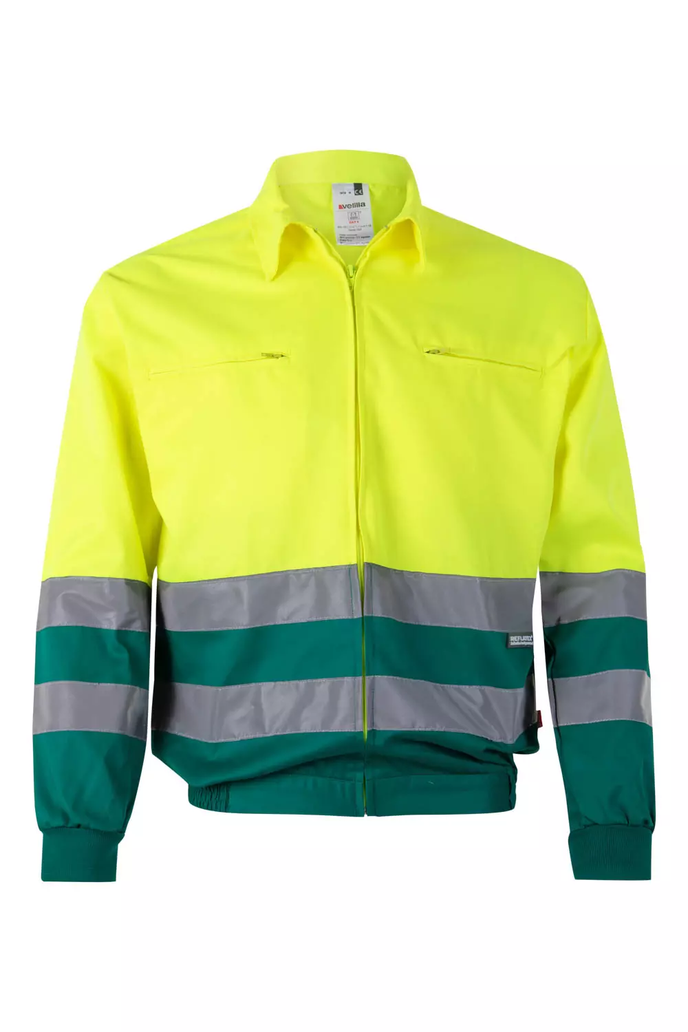 Velilla 0153-02-20, High-Vis Jacket, Green/High-Vis Yellow