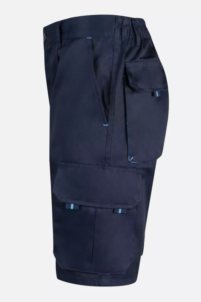 Velilla 103007-61-05, Work Shorts, Navy Blue/Sky Blue, image 2, gallery thumbnail