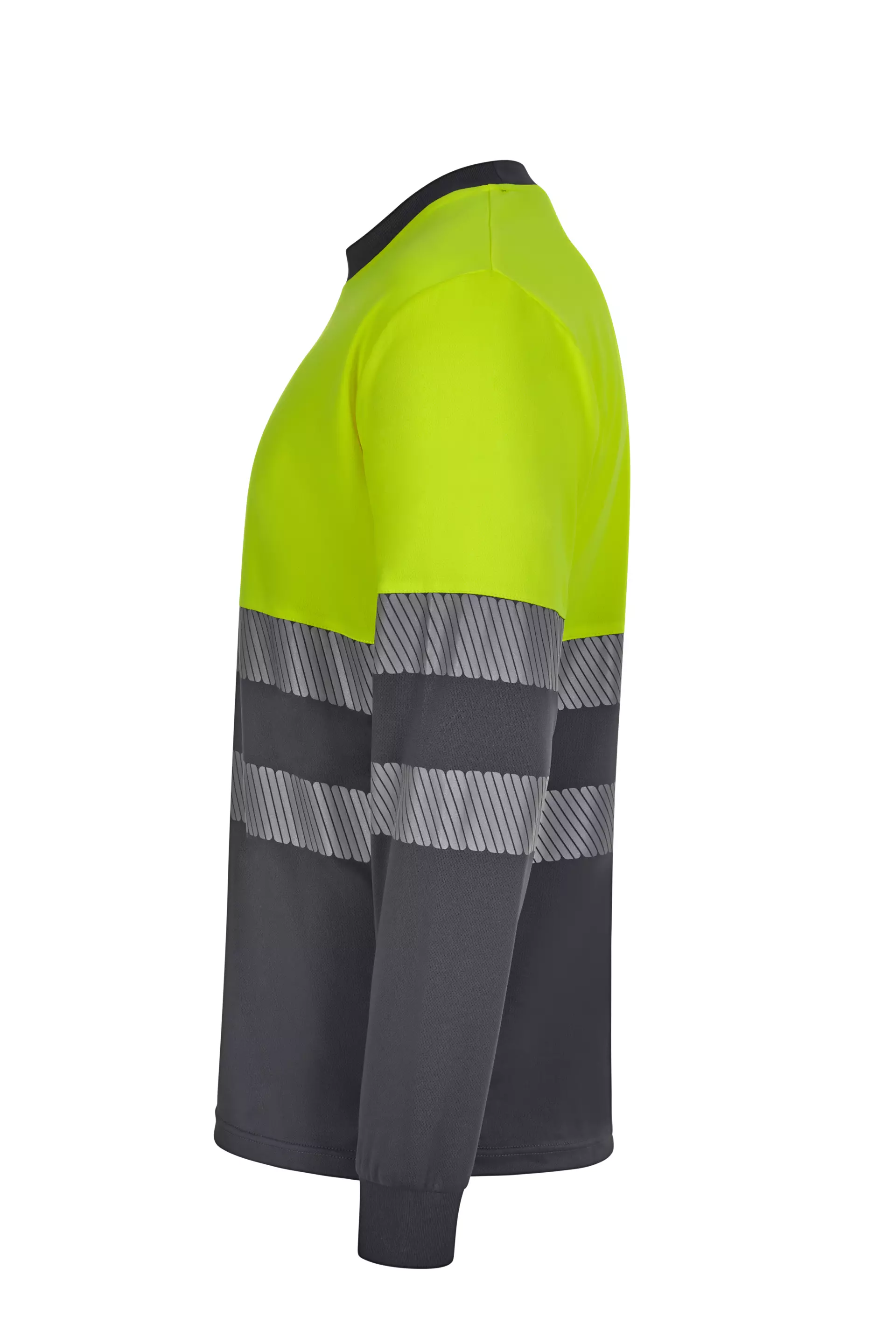 Velilla 305635-08-20, High-Vis Long Sleeved T-Shirt, Grey/Hi-Vis Yellow, image 2