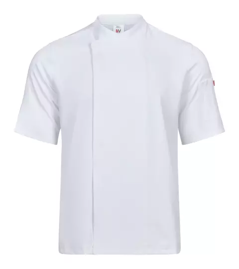 Velilla Short-Sleeved Chef Jacket, White