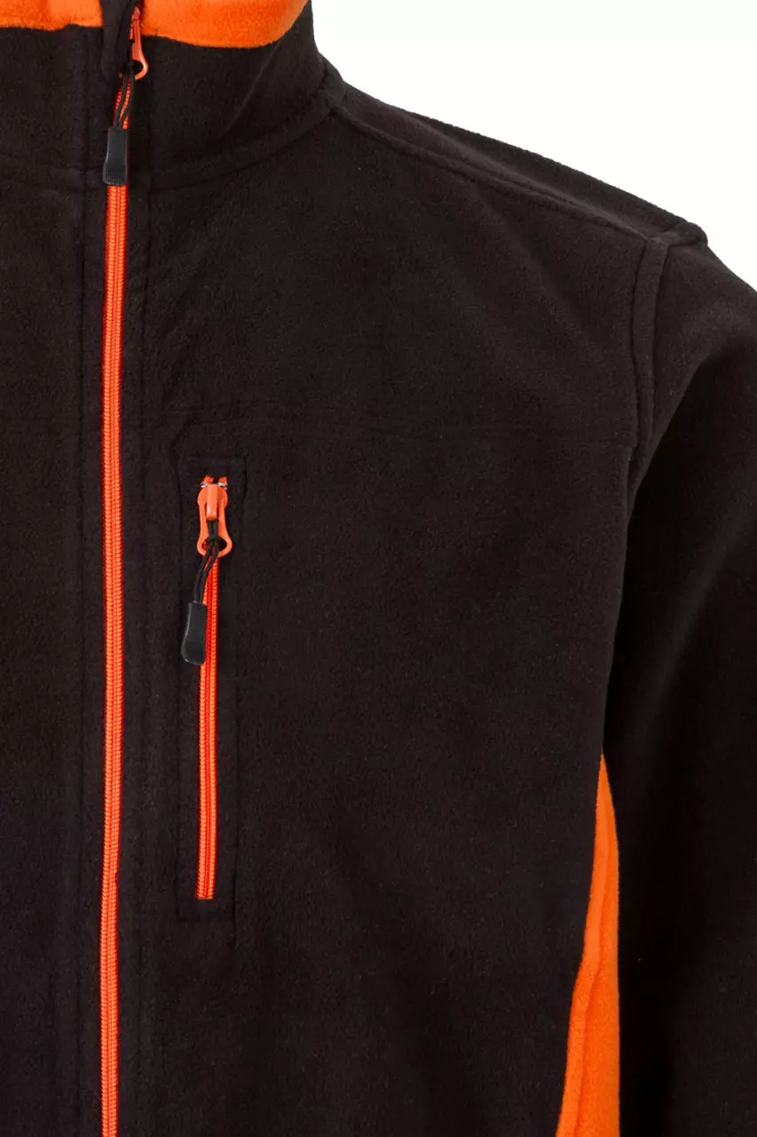 Velilla 201504-00-16, Fleecejacke, Schwarz/Orange, image 2, gallery thumbnail