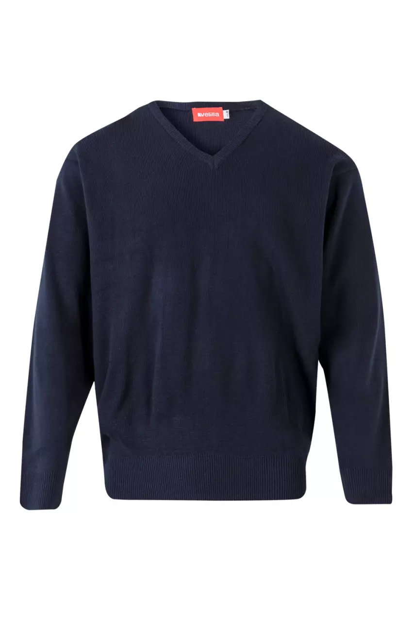 Velilla 104-01, V-Ausschnitt Pullover, Marineblau, image 1, gallery thumbnail