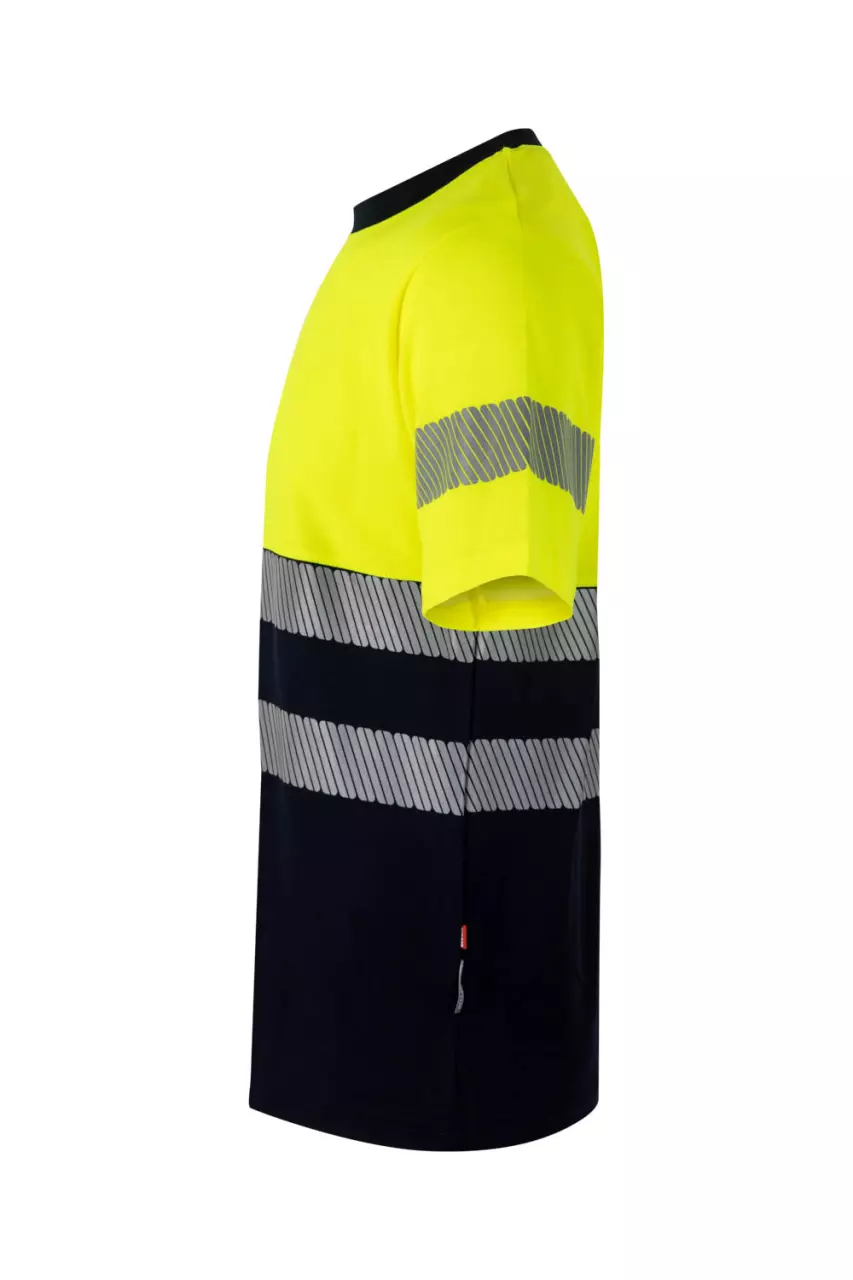 Velilla 305509-61-20, High-Vis Short Sleeve T-Shirt, Navy Blue/Hi-Vis Yellow, image 2, gallery thumbnail
