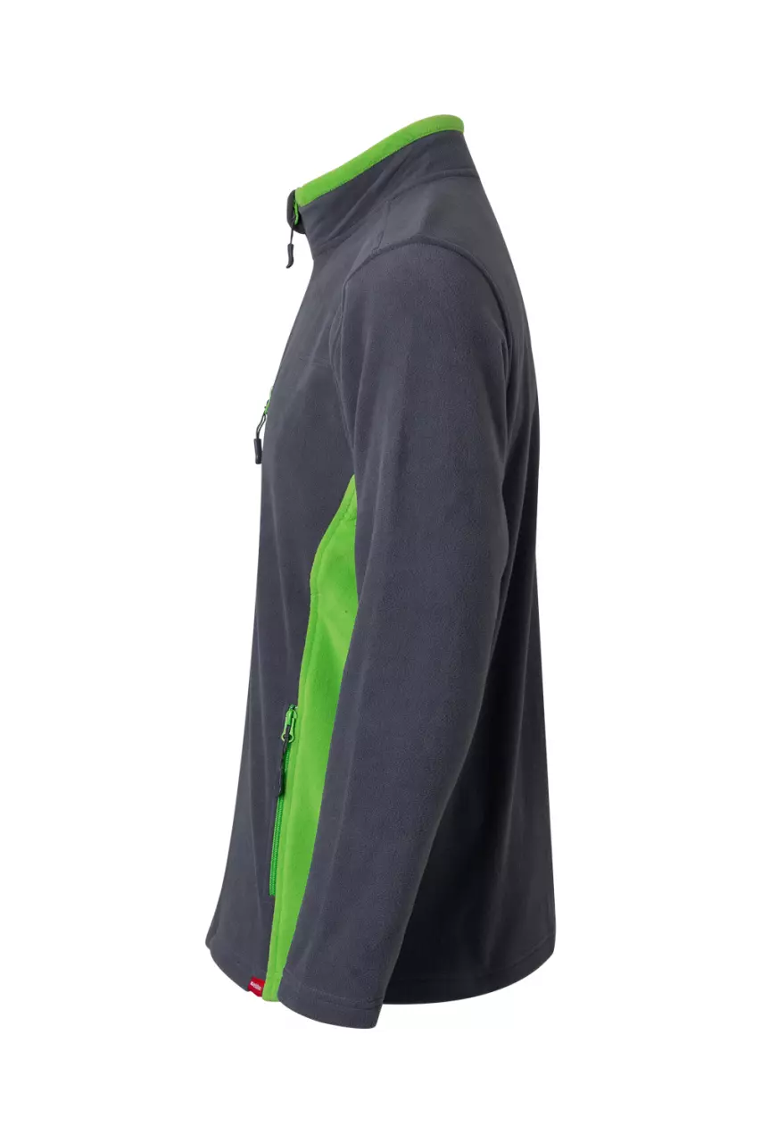 Velilla 201504-08-25, Fleece Jacket, Grey/Lime Green, image 3, gallery thumbnail