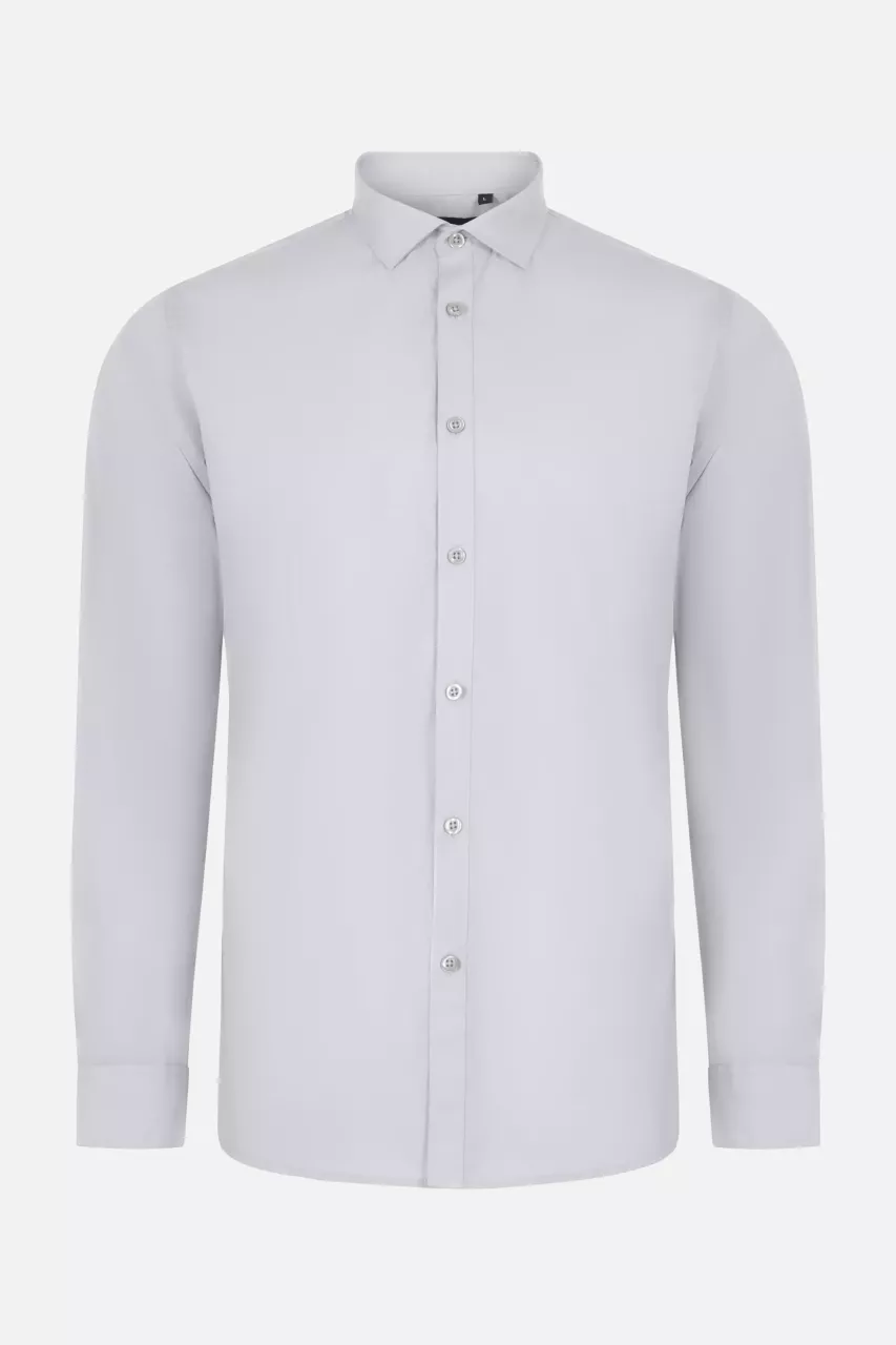 Velilla 405009-58, Long Sleeved Work Shirt, Ice Grey, image 1, gallery thumbnail