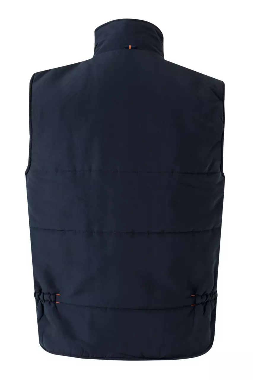 Velilla 205902-61-16, Padded Work Vest, Navy Blue/Orange, image 3, gallery thumbnail