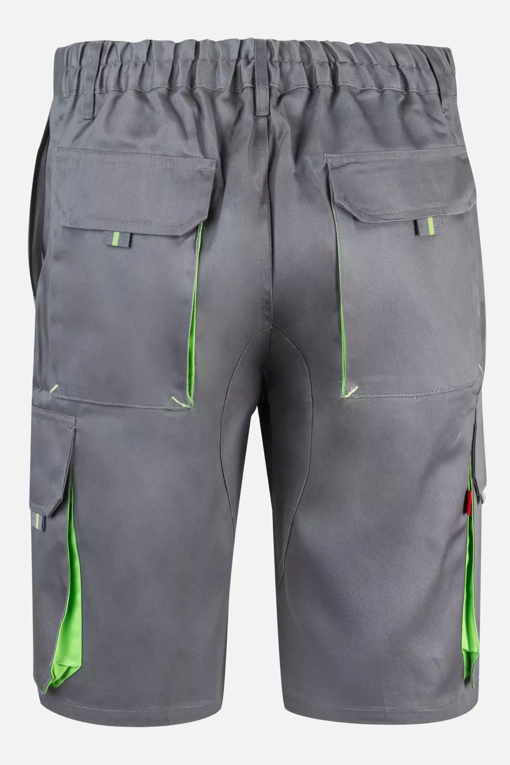 Velilla 103007-08-25, Arbeitsshorts, Grau/Limetten-Grün, image 2
