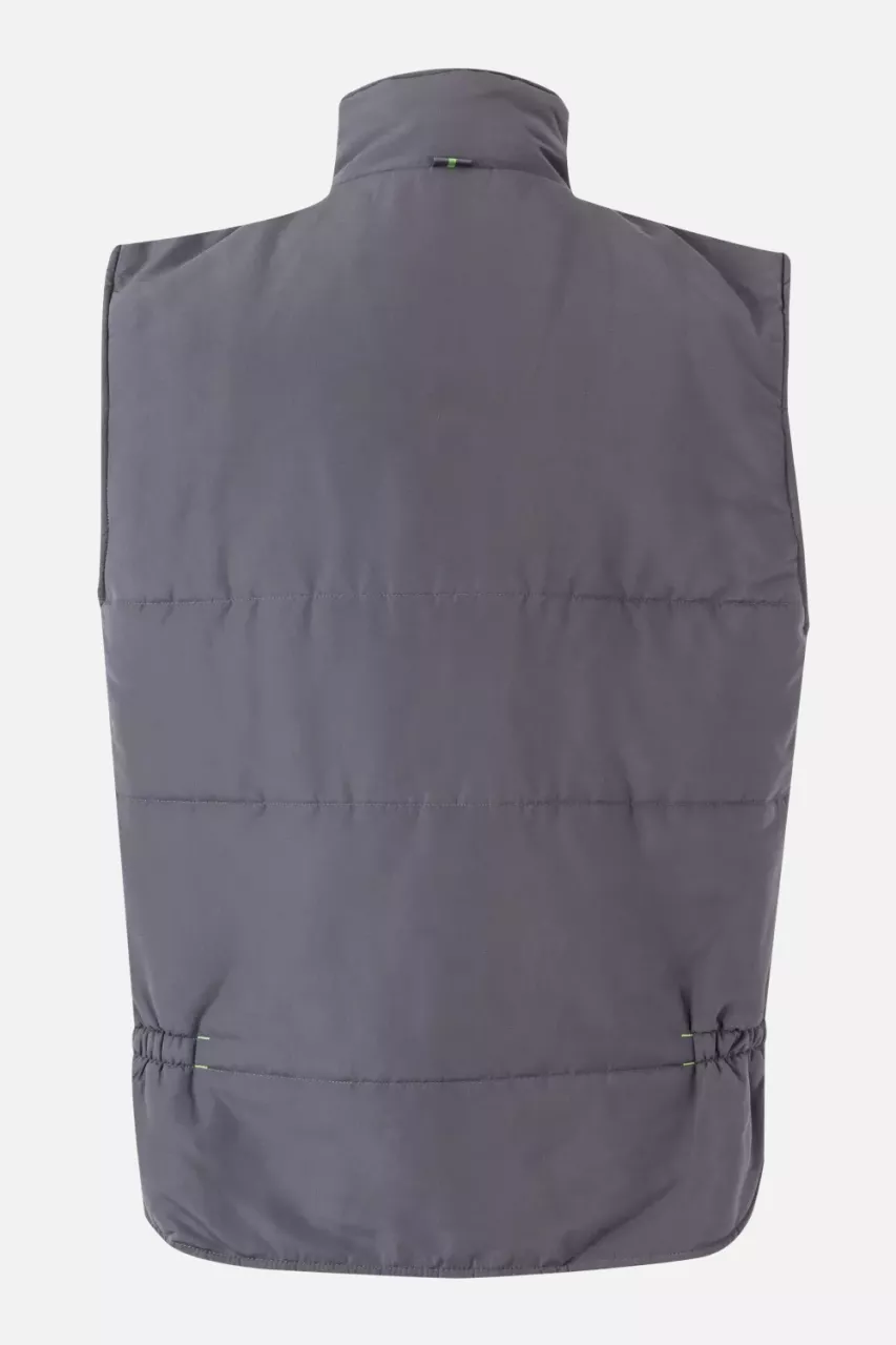 Velilla 205902-08-25, Padded Work Vest, Grey/Lime Green, image 3, gallery thumbnail