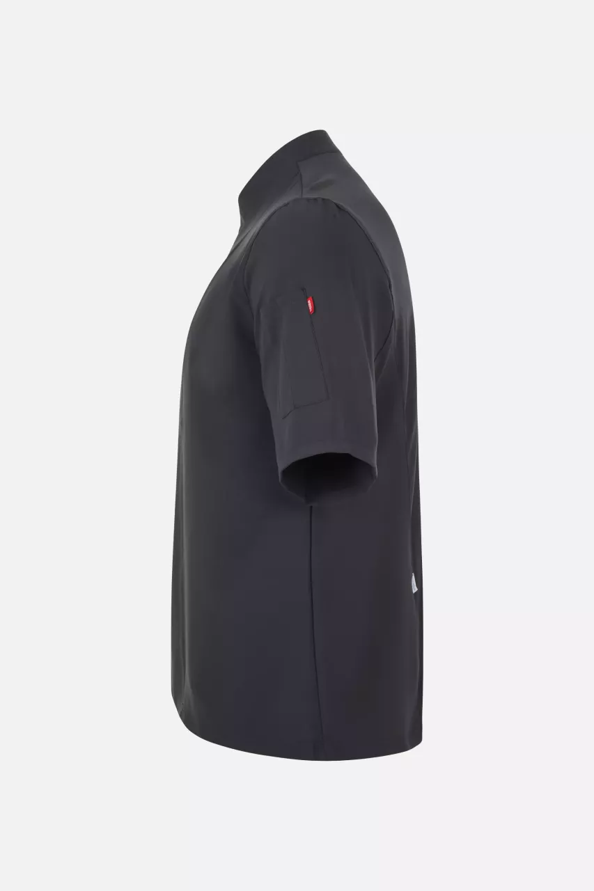 Velilla 405209-42, Short-Sleeved Chef Jacket, Dark Grey, image 3, gallery thumbnail