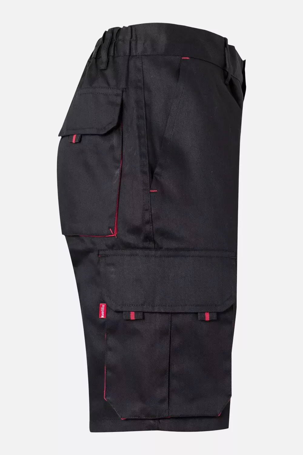 Velilla 103007-00-12, Work Shorts, Black/Red, image 3