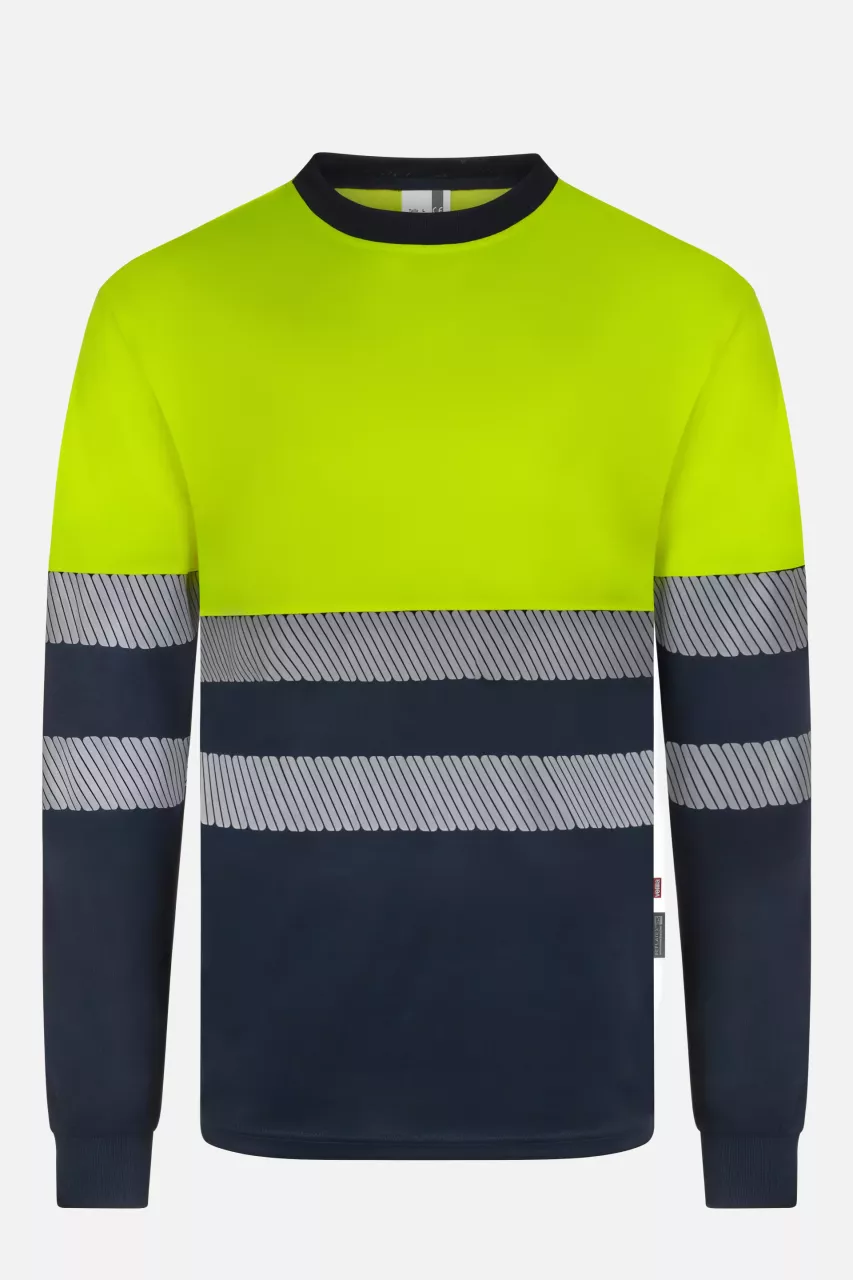 Velilla 305635-61-20-2, Warnschutz-Langarm-T-Shirt, Größe 4XL/5XL, Marineblau/Warngelb, image 1, gallery thumbnail