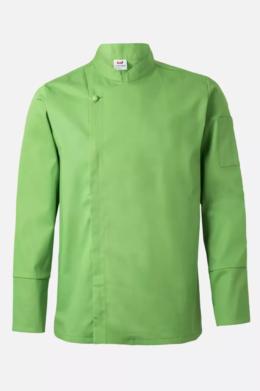 Velilla 405202TC-25, Long Sleeved Chef Jacket, Lime Green, image 1, gallery thumbnail