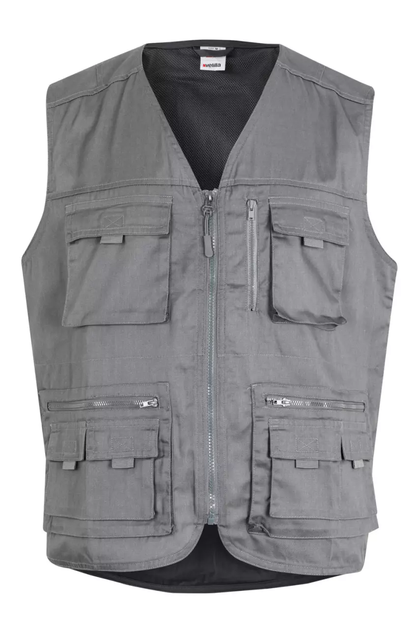 Velilla 105901-08, Work Vest, Grey