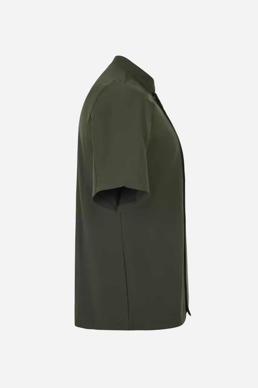 Velilla 405209-36, Short-Sleeved Chef Jacket, Olive Green, image 3, gallery thumbnail