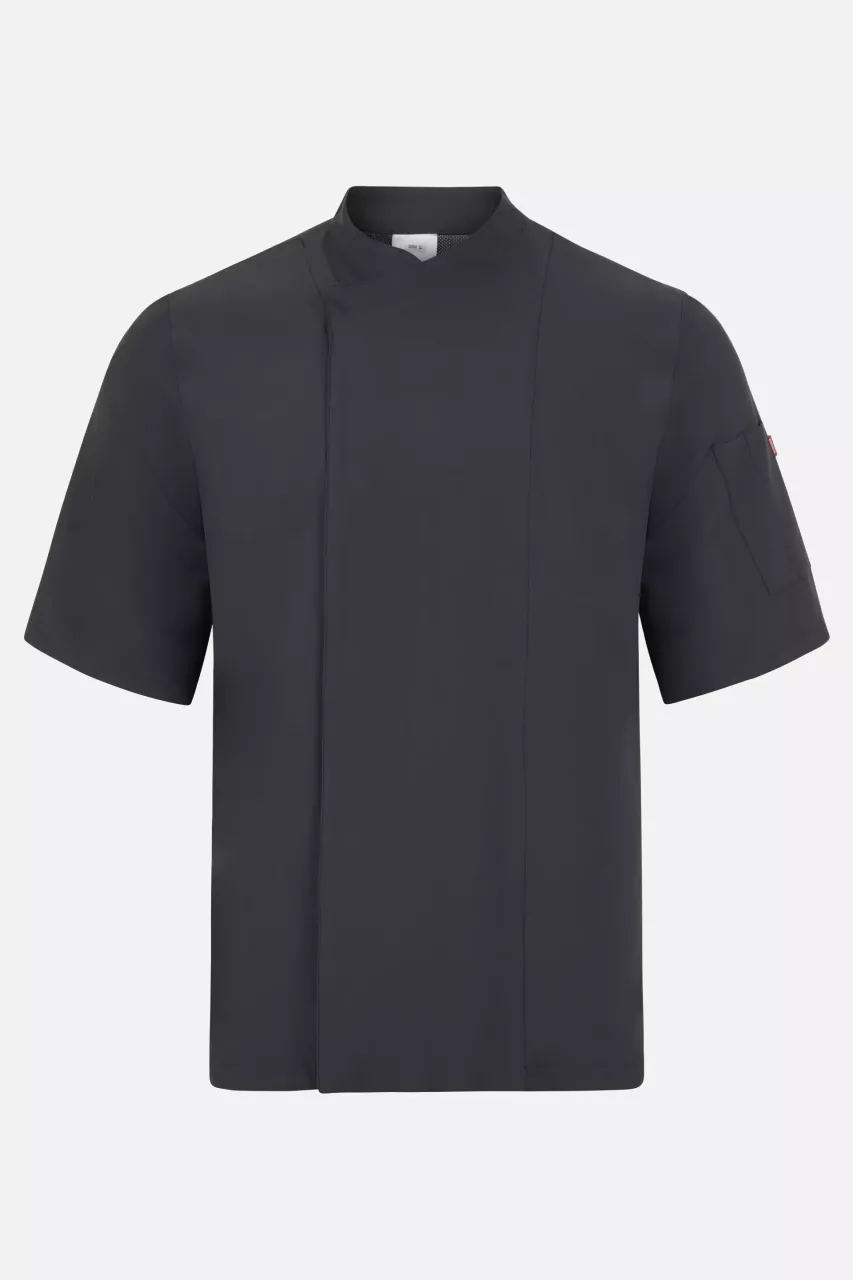 Velilla 405209-42, Short-Sleeved Chef Jacket, Dark Grey, image 1, gallery thumbnail
