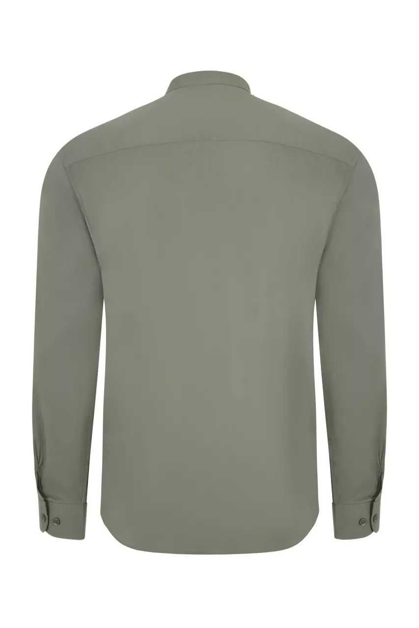 Velilla 405013S-35, Langarm-Arbeitshemd mit Stehkragen, Helloliv, image 3, gallery thumbnail