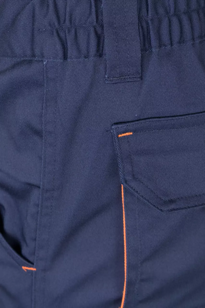Velilla 103024S-61-16, Work Trousers, Navy Blue/Orange, image 6, gallery thumbnail