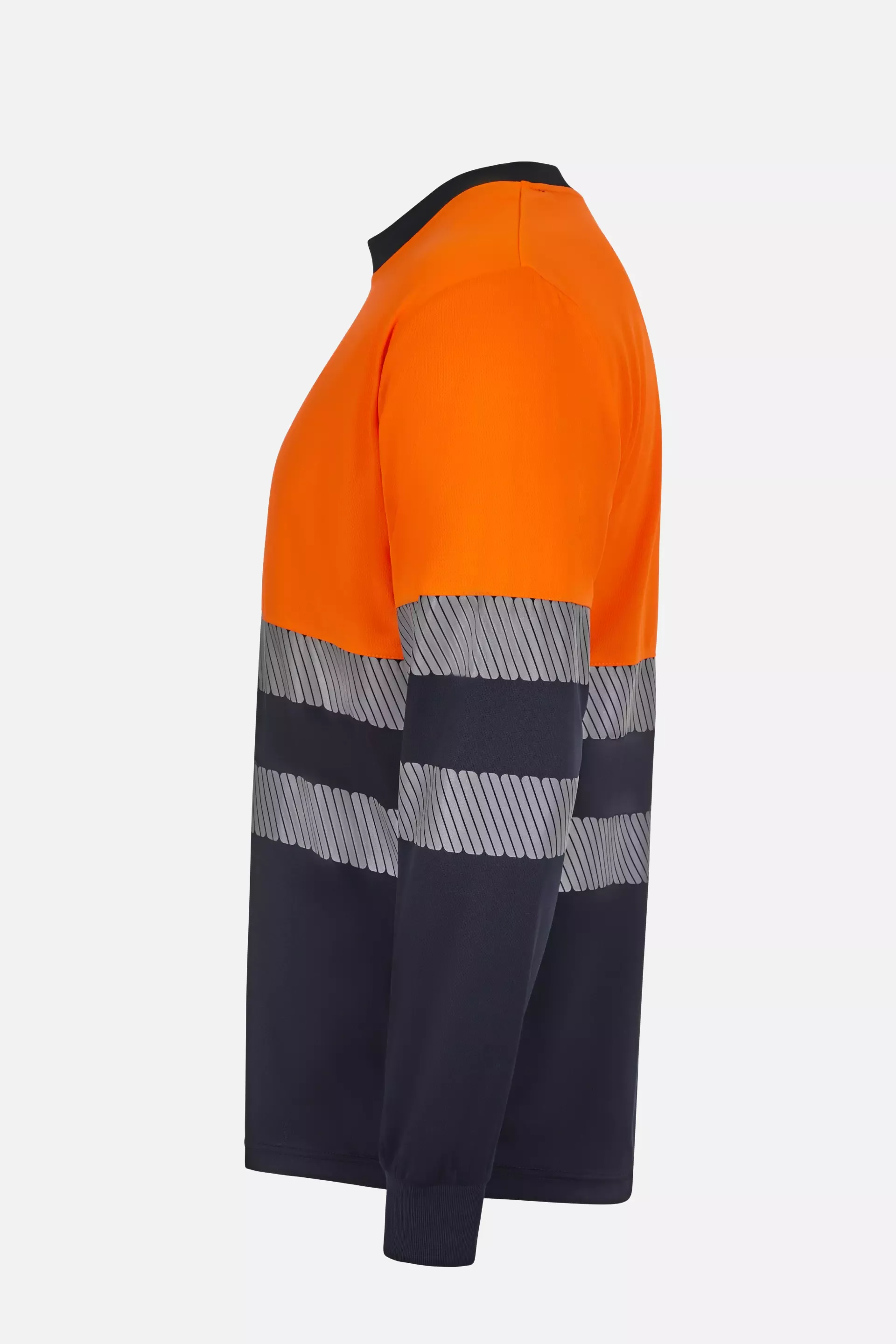 Velilla 305635-61-19, Warnschutz-Langarm-T-Shirt, Marineblau/Warnorange, image 2