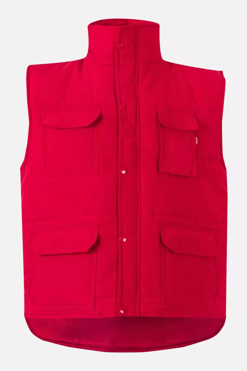 Velilla 108-12, Work Vest, Red, image 1, gallery thumbnail