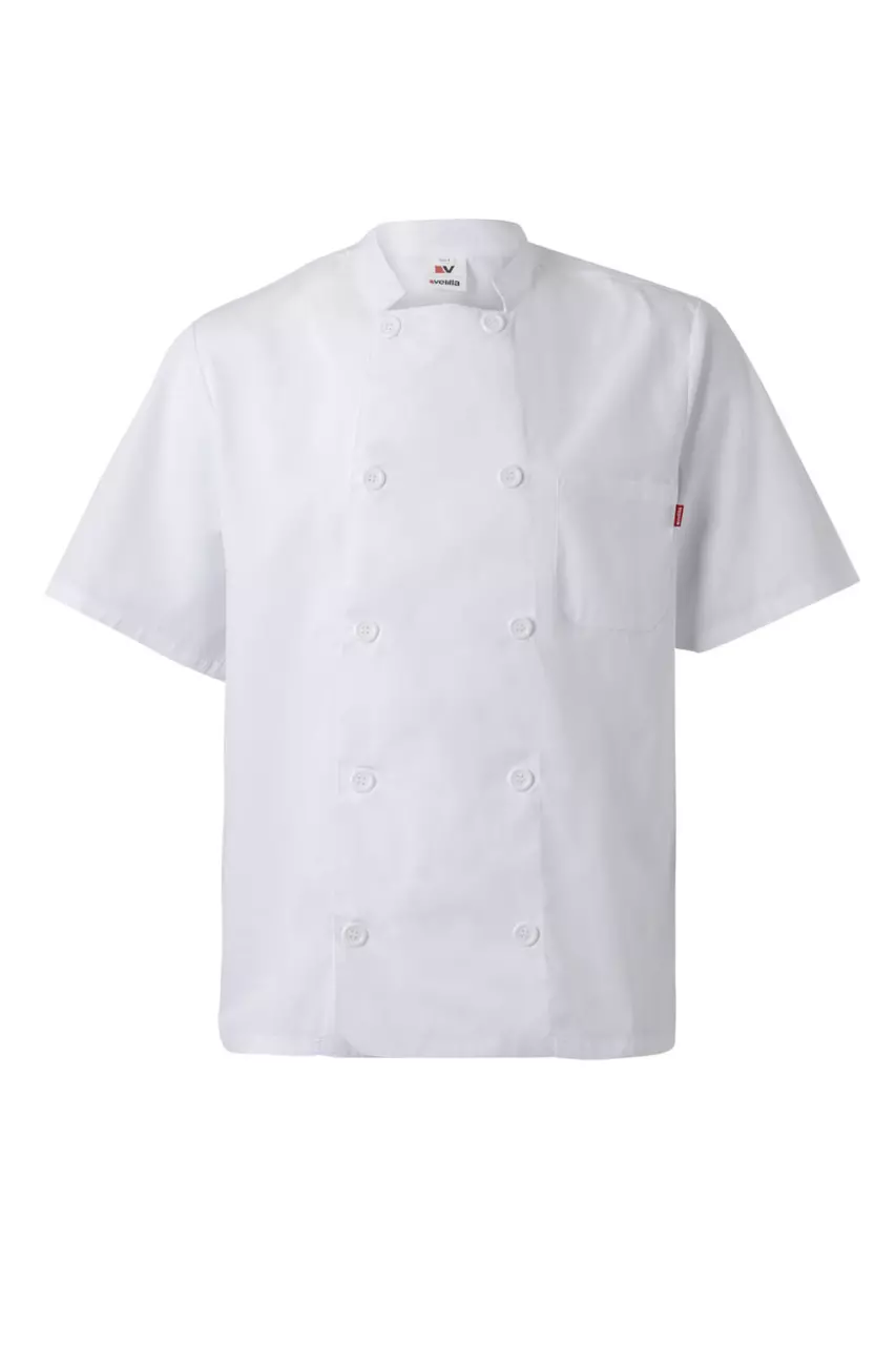 Velilla 405201-07, Short-Sleeved Chef Jacket, White, image 1, gallery thumbnail